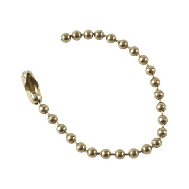 BRASS,NO.6, BEADED CHAIN,4.5" L,
