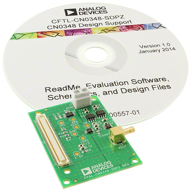 image of Evaluation Boards - Digital to Analog Converters (DACs)>EVAL-CN0348-SDPZ 