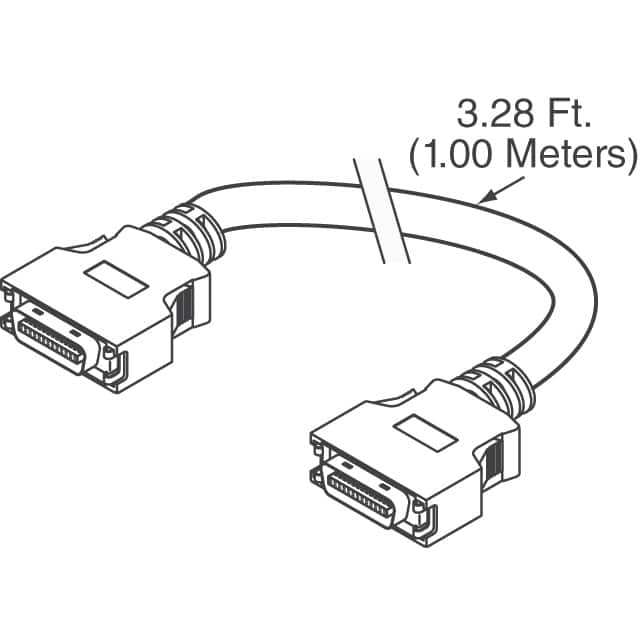 image of D 形，并口电缆>14526-EZ5B-100-02C 