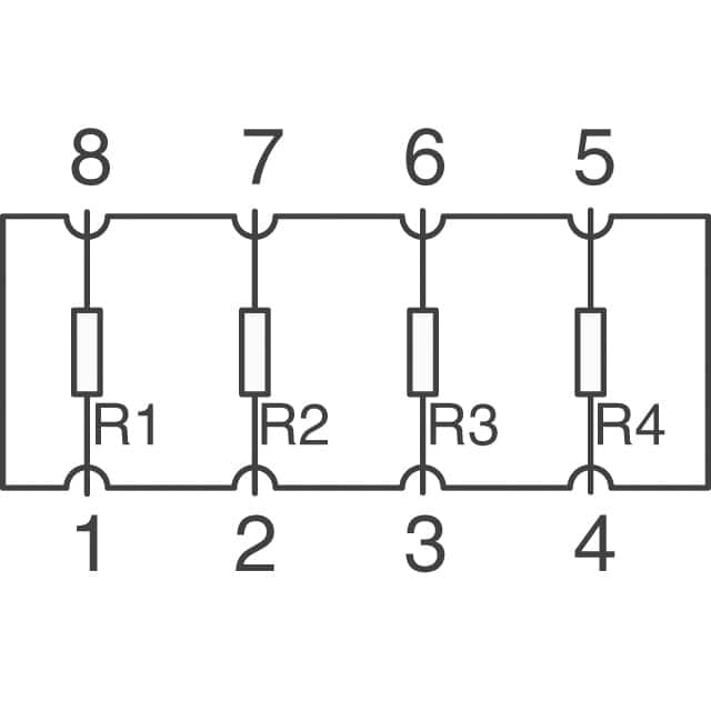 image of 电阻器网络，阵列ac
>TC164-FR-0710RL