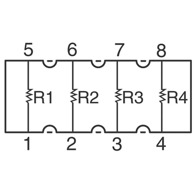 image of Resistor Networks, Arrays>YC124-JR-074K7E 