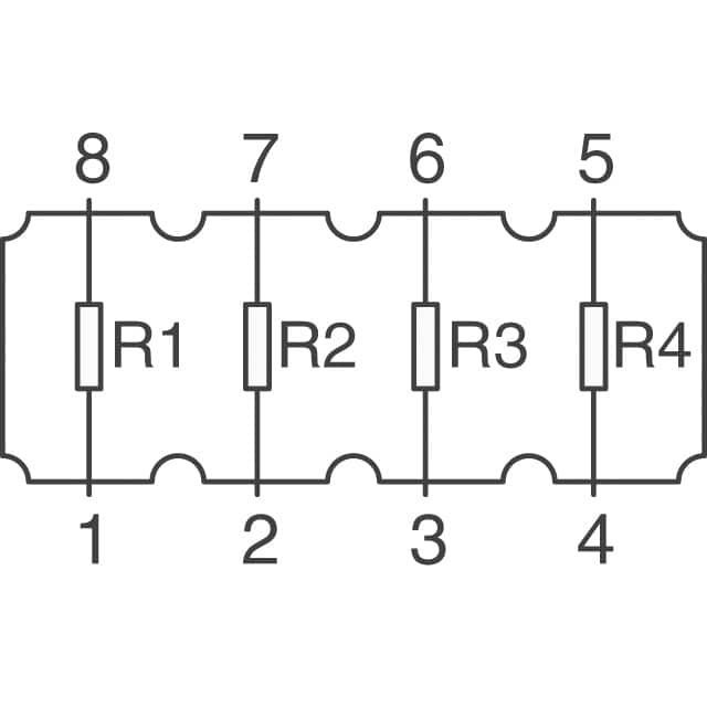 image of 电阻器网络，阵列ac
> YC324-JK-07100KL