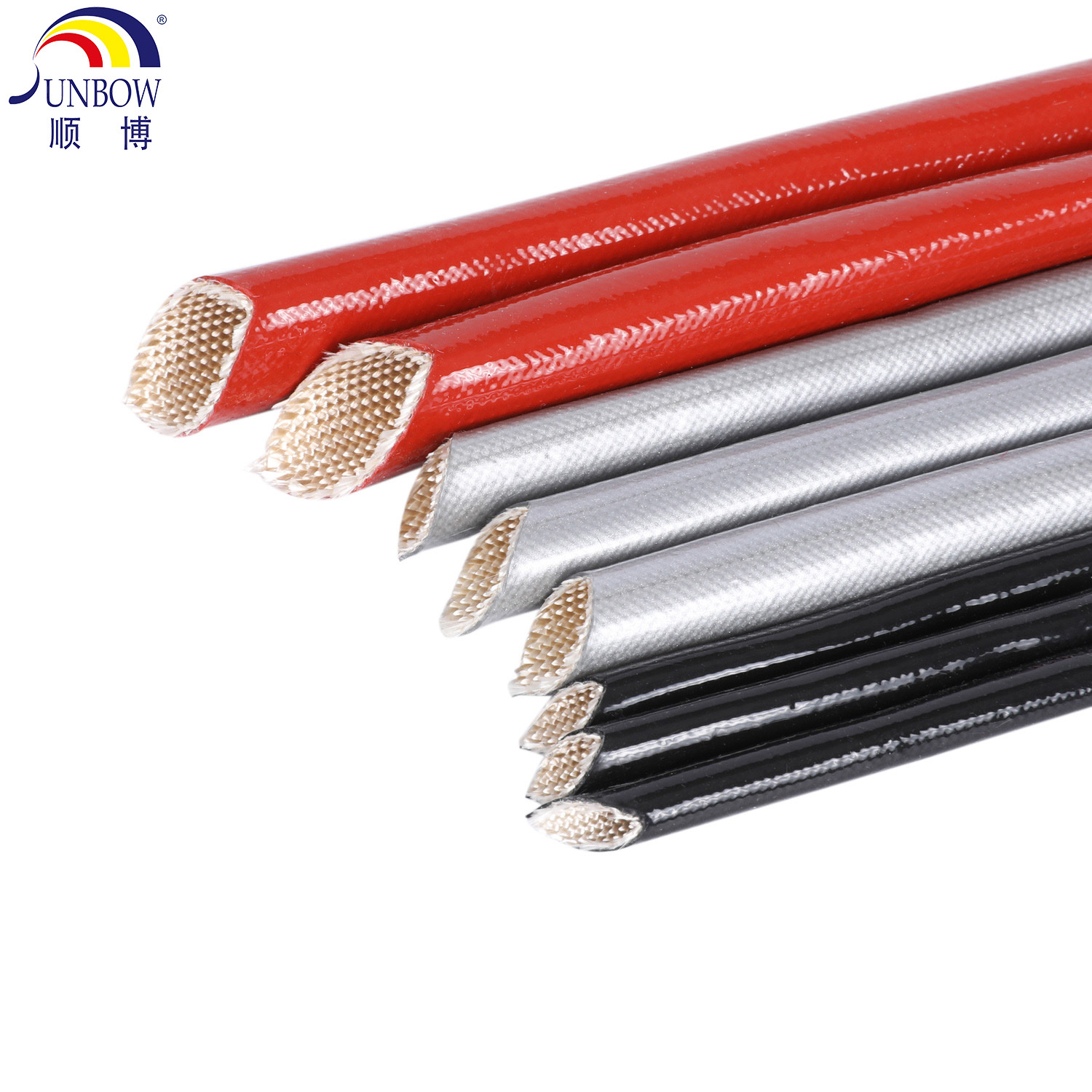 SB-SGE-40/70  Fiberglass Sleeving Extruded Silicone Rubber