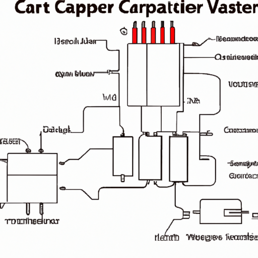 What components and modules does a capacitor wiring diagram contain?